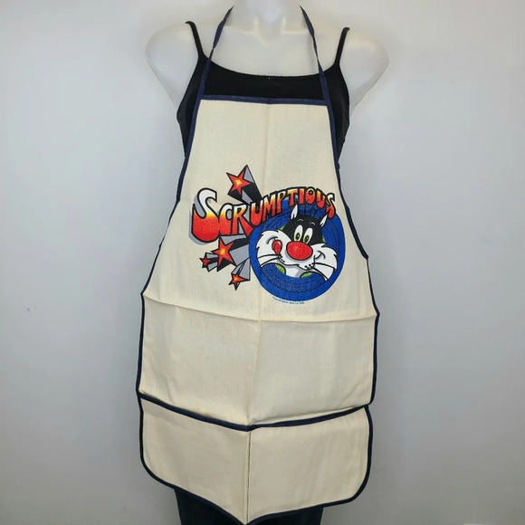 Vintage 1980 Warner Bros. Looney Tunes Sylvester Cat Scrumptious Apron - Picture 1 of 13